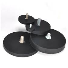 Dia 66mm Rubber coating ndfeb Magnet holder With screw hole 