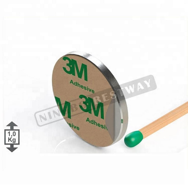 Disc Neodymium Magnet with 3M adhesive
