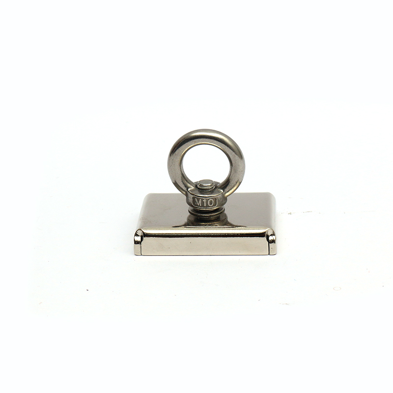 In stock Square NdFeB fishing magnet with SS hook