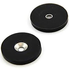 Dia 66mm Rubber coating ndfeb Magnet holder With screw hole 